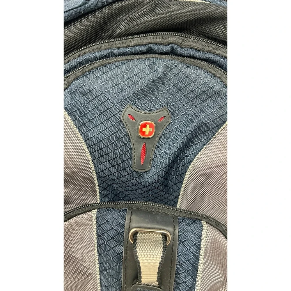 SwissGear Laptop Backpack Navy Blue Black Multi-Pocket Travel Bag Wenger